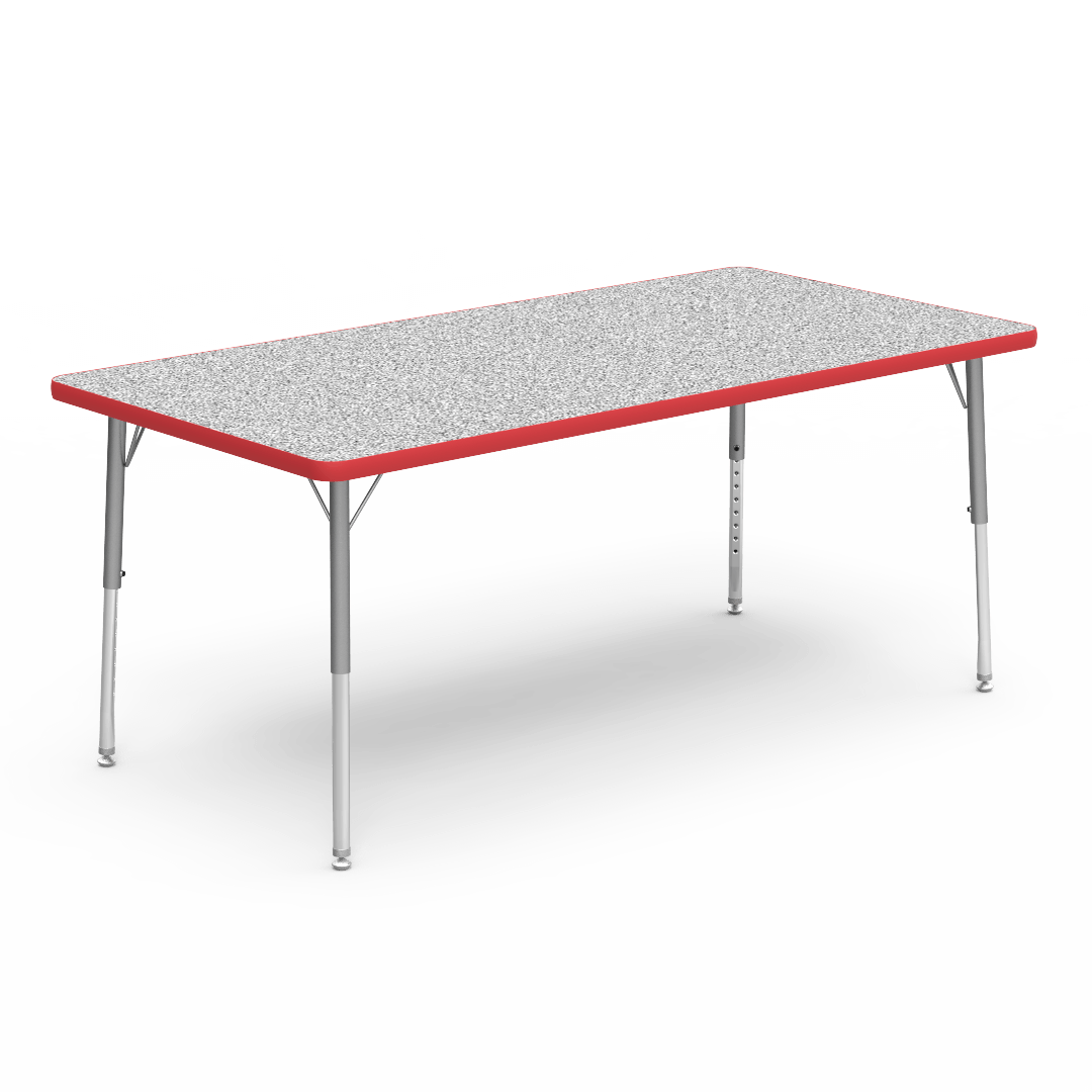 Virco 483060LO - Virco 4000 Series Rectangular Activity Table with Heavy Duty Laminate Top - Preschool Height Adjustable Legs (30"W x 60"L x 17"-25"H) - SchoolOutlet