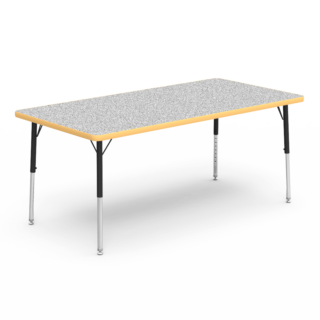 Virco 483060LO - Virco 4000 Series Rectangular Activity Table with Heavy Duty Laminate Top - Preschool Height Adjustable Legs (30"W x 60"L x 17"-25"H) - SchoolOutlet