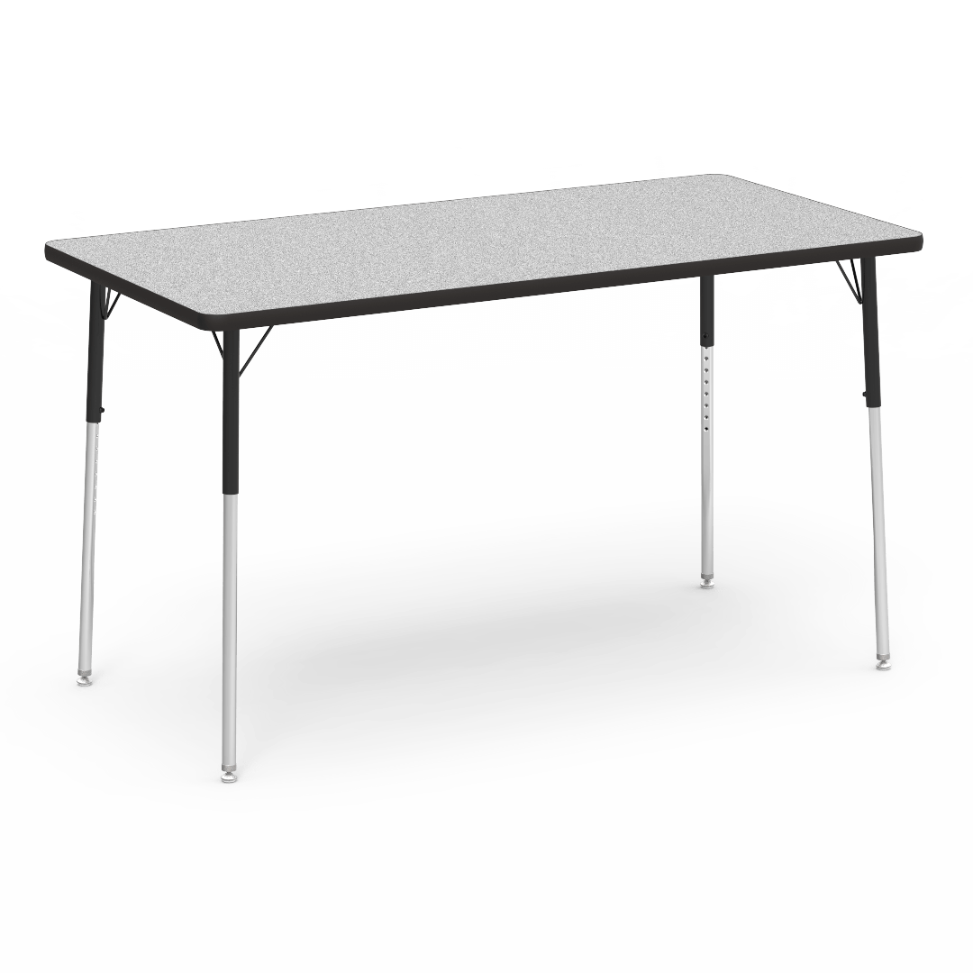 Virco 483060W- 4000 Series Rectangular 30" x 60" Activity Table, 1 1/8 inch Thick Laminate Top, Adjustable WheelChair Leg Height (26" - 34"H) - SchoolOutlet