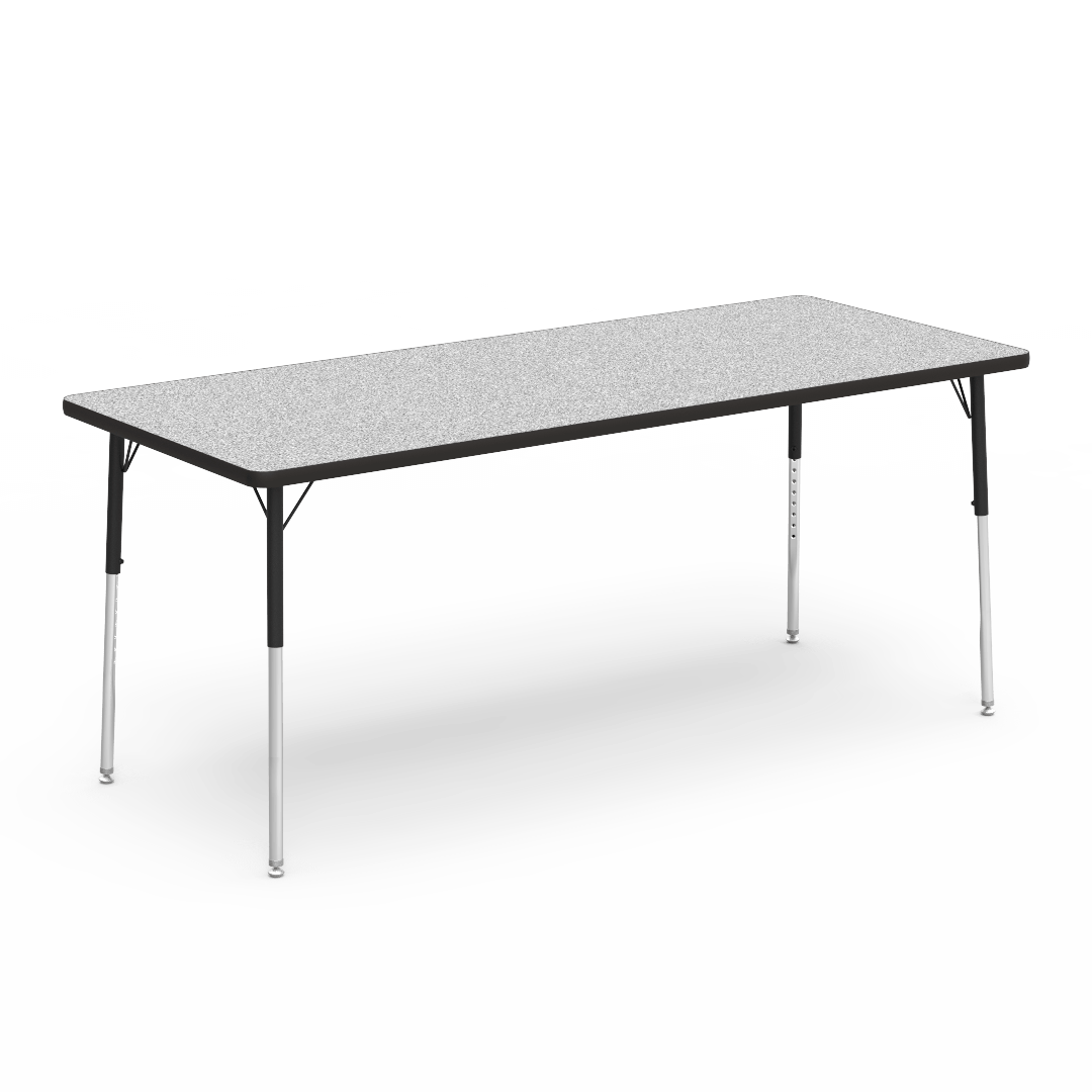 Virco 483072 - Virco 4000 Series Rectangular Activity Table with Heavy Duty Laminate Top and Adjustable Height Legs (30"W x 72"L x 22"-30"H) - SchoolOutlet