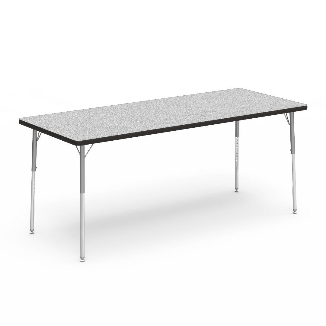 Virco 483072 - Virco 4000 Series Rectangular Activity Table with Heavy Duty Laminate Top and Adjustable Height Legs (30"W x 72"L x 22"-30"H) - SchoolOutlet