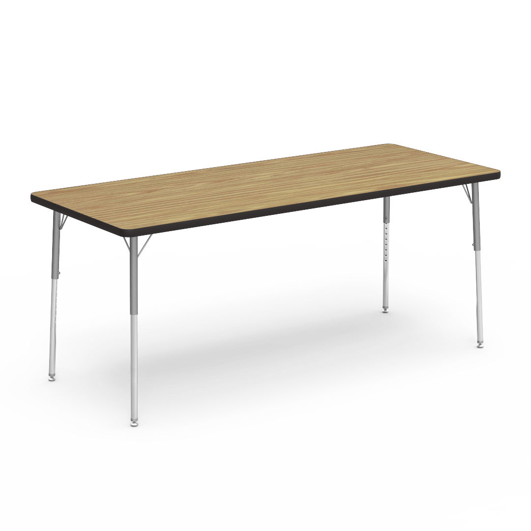 Virco 483072 - Virco 4000 Series Rectangular Activity Table with Heavy Duty Laminate Top and Adjustable Height Legs (30"W x 72"L x 22"-30"H) - SchoolOutlet