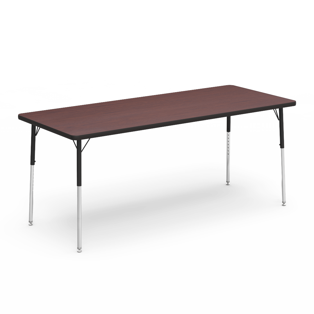 Virco 483072 - Virco 4000 Series Rectangular Activity Table with Heavy Duty Laminate Top and Adjustable Height Legs (30"W x 72"L x 22"-30"H) - SchoolOutlet