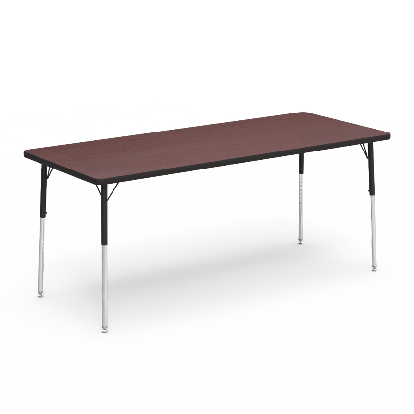 Virco 483072 - Virco 4000 Series Rectangular Activity Table with Heavy Duty Laminate Top and Adjustable Height Legs (30"W x 72"L x 22"-30"H) - SchoolOutlet