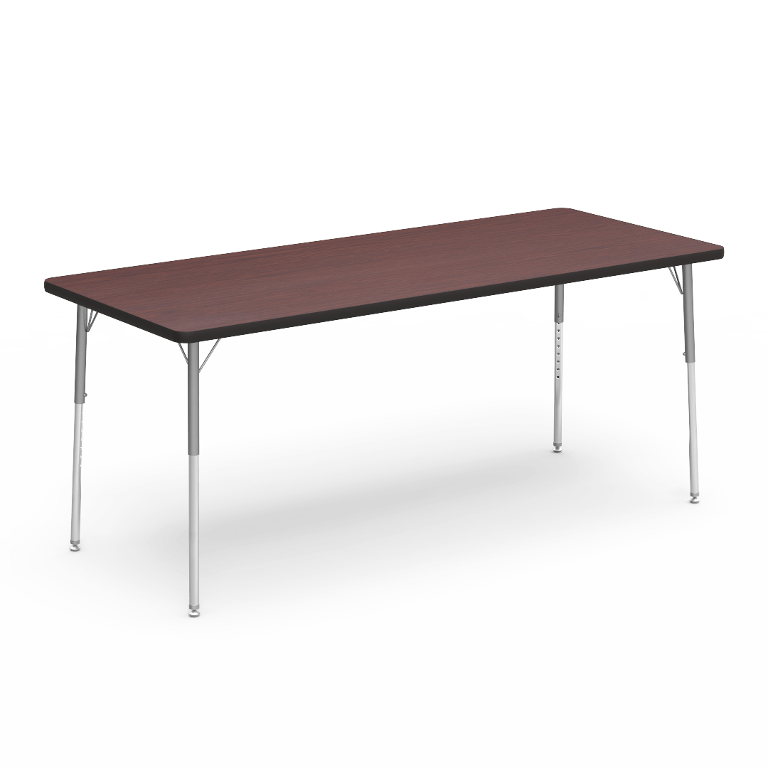 Virco 483072 - Virco 4000 Series Rectangular Activity Table with Heavy Duty Laminate Top and Adjustable Height Legs (30"W x 72"L x 22"-30"H) - SchoolOutlet