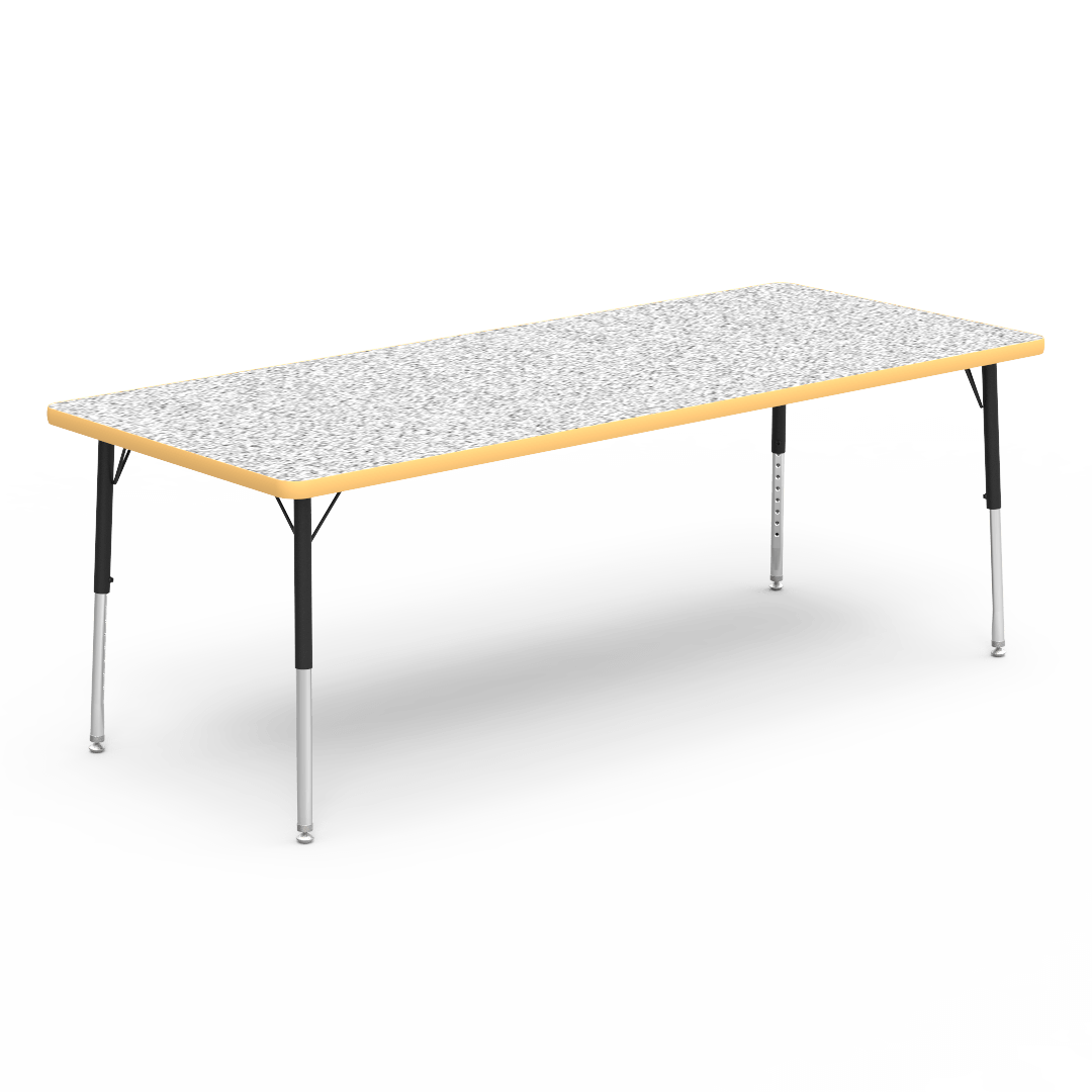 Virco 483072LO - Virco 4000 Series Rectangular Activity Table with Heavy Duty Laminate Top - Preschool Height Adjustable Legs (30"W x 72"L x 17-25"H) - SchoolOutlet