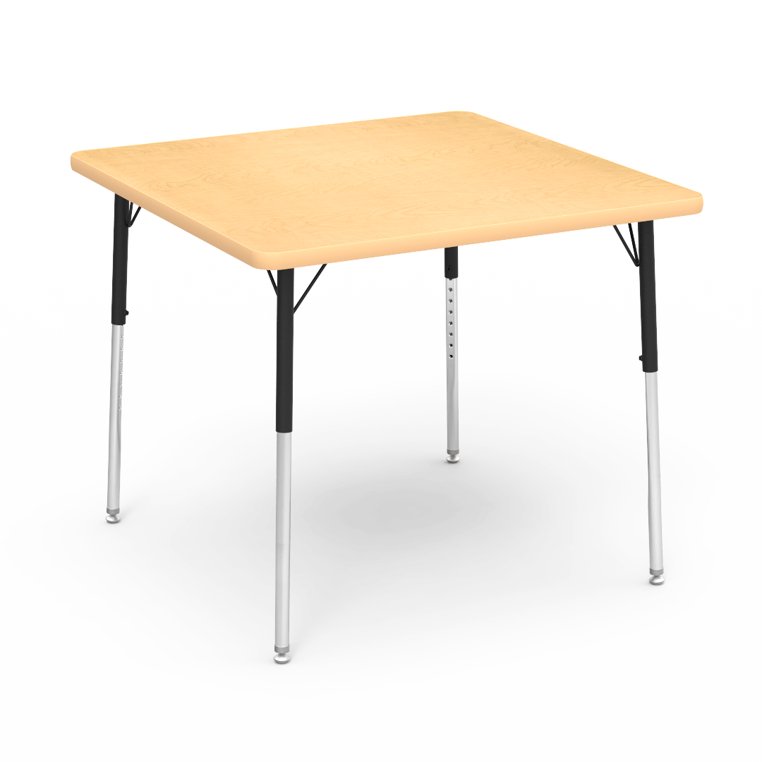 Virco 483636 - 4000 Series Square Activity Table with Heavy Duty Laminate Top (36"W x 36"L) and Adjustable Height Legs (22"-30"H) - SchoolOutlet