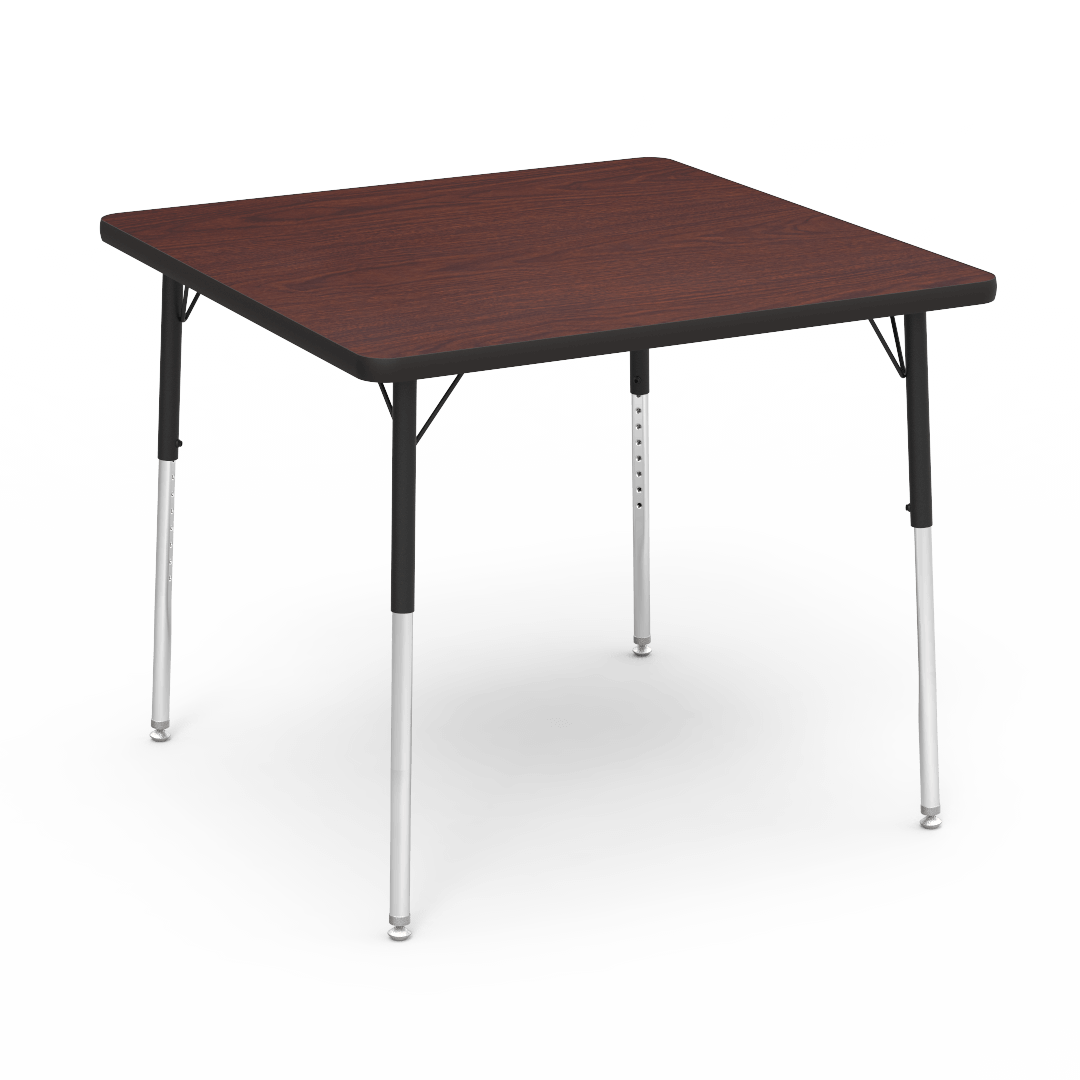 Virco 483636 - 4000 Series Square Activity Table with Heavy Duty Laminate Top (36"W x 36"L) and Adjustable Height Legs (22"-30"H) - SchoolOutlet