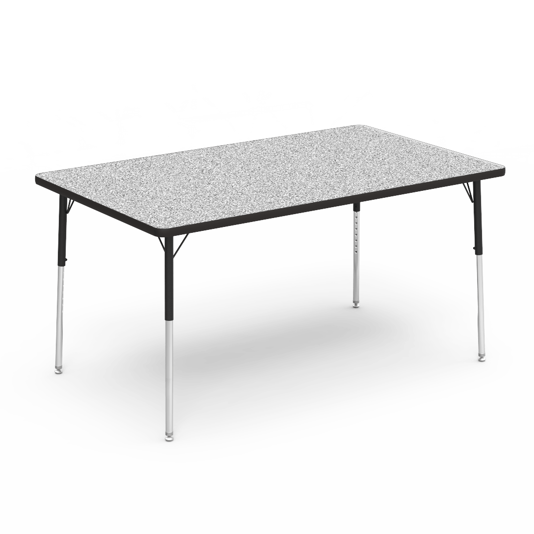 Virco 483660 - Virco 4000 Series Rectangular Activity Table with Heavy Duty Laminate Top 36"W x 60"L and Adjustable Height Legs 22"-30"H - SchoolOutlet