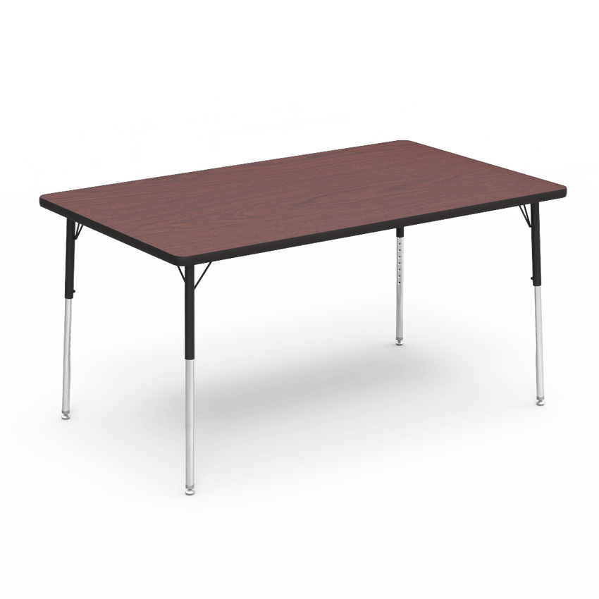 Virco 483660 - Virco 4000 Series Rectangular Activity Table with Heavy Duty Laminate Top 36"W x 60"L and Adjustable Height Legs 22"-30"H - SchoolOutlet