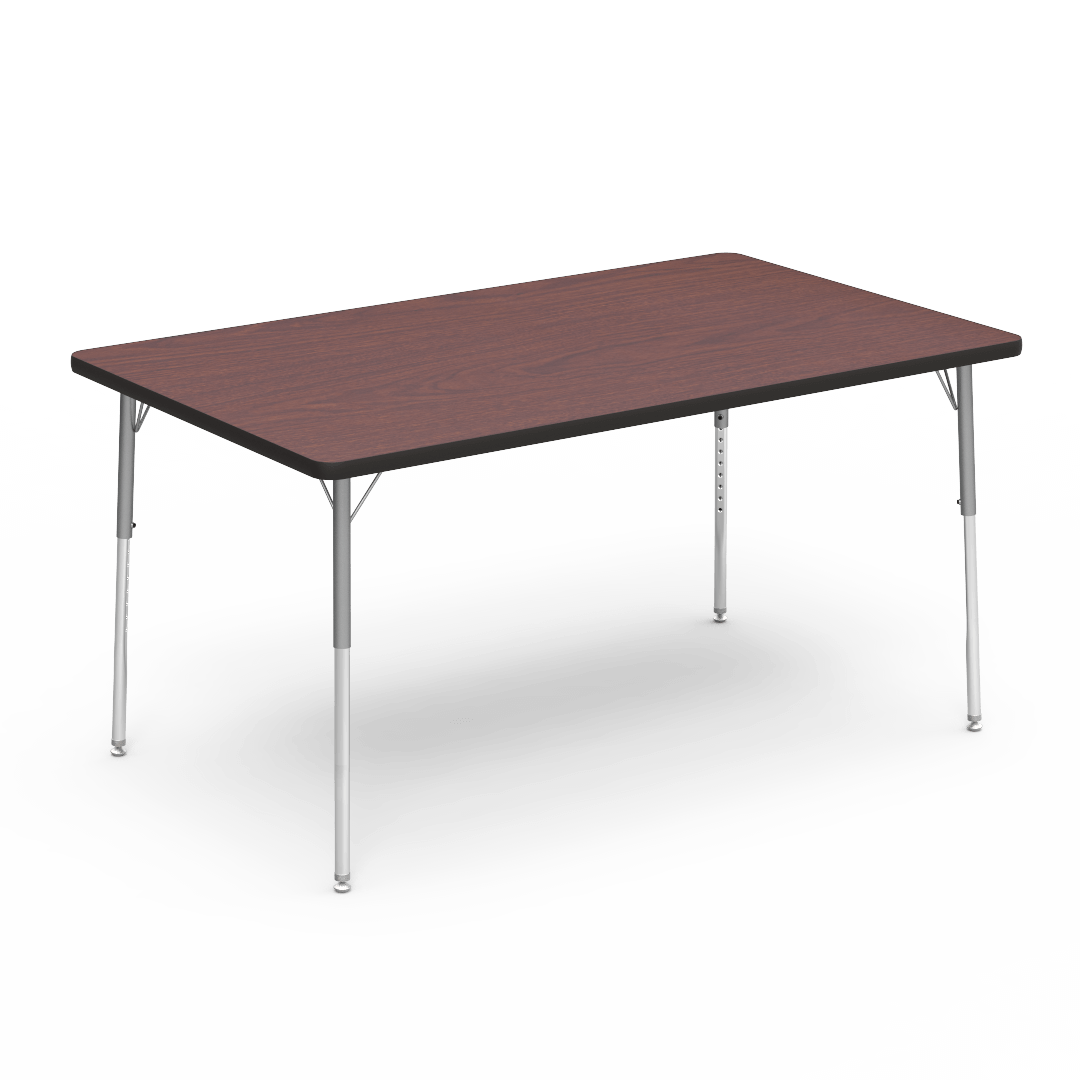 Virco 483660 - Virco 4000 Series Rectangular Activity Table with Heavy Duty Laminate Top 36"W x 60"L and Adjustable Height Legs 22"-30"H - SchoolOutlet