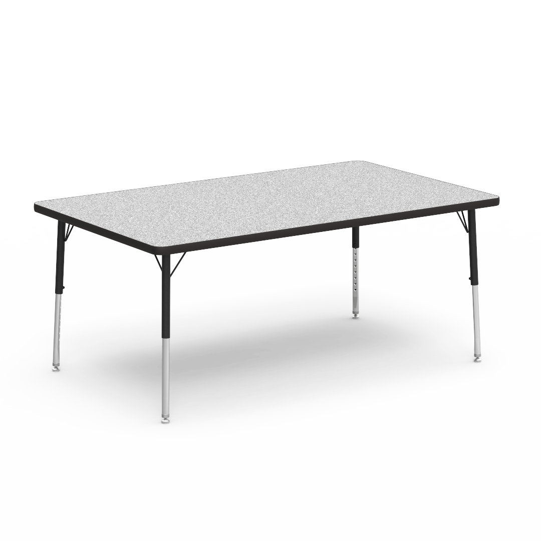 Virco 483660LO - 4000 Series Rectangular Activity Table with Heavy Duty Laminate Top - Preschool Height Adjustable Legs (36"W x 60"L x 17"-25"H) - SchoolOutlet