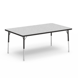 Virco 483660LO - 4000 Series Rectangular Activity Table with Heavy Duty Laminate Top - Preschool Height Adjustable Legs (36"W x 60"L x 17"-25"H)