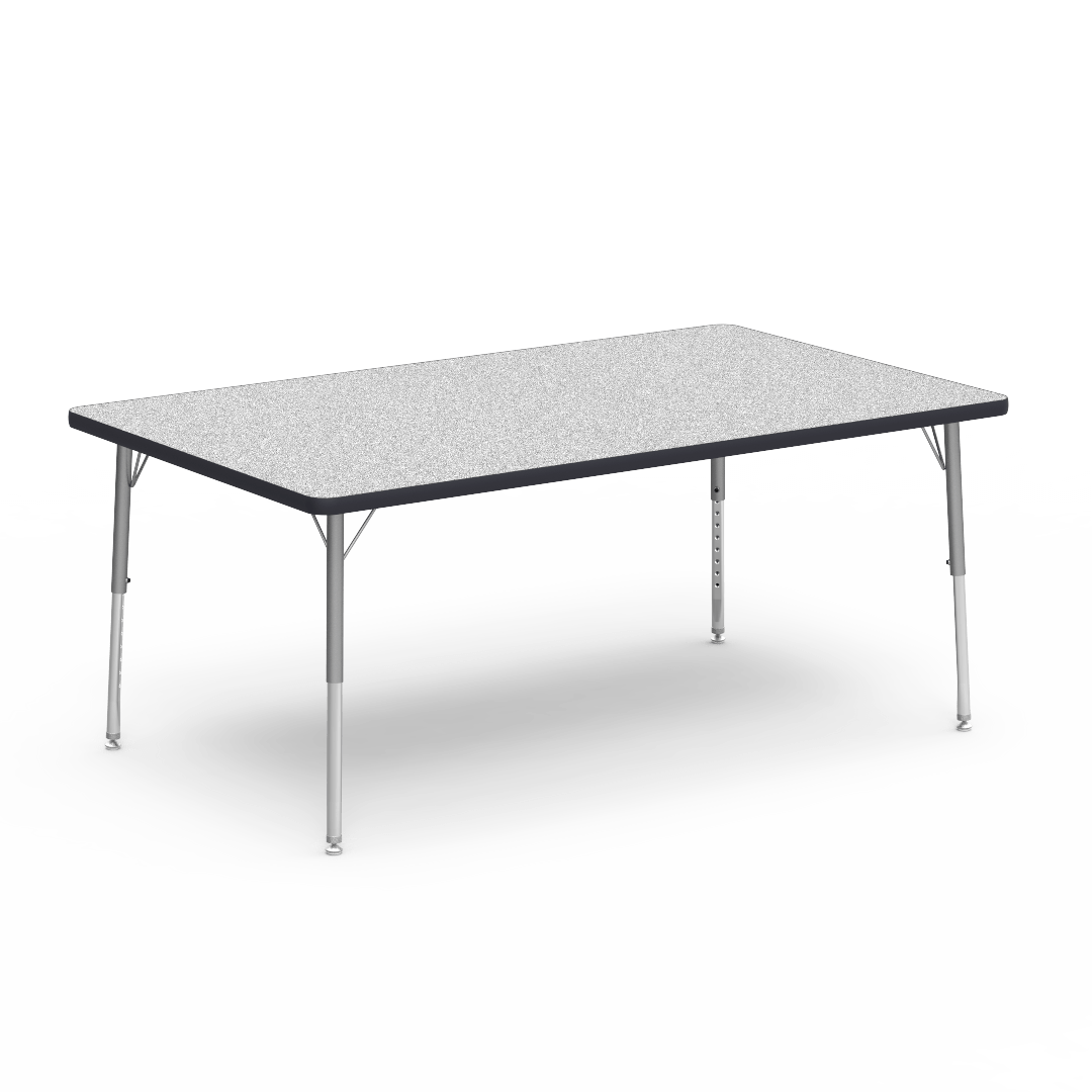 Virco 483660LO - 4000 Series Rectangular Activity Table with Heavy Duty Laminate Top - Preschool Height Adjustable Legs (36"W x 60"L x 17"-25"H) - SchoolOutlet