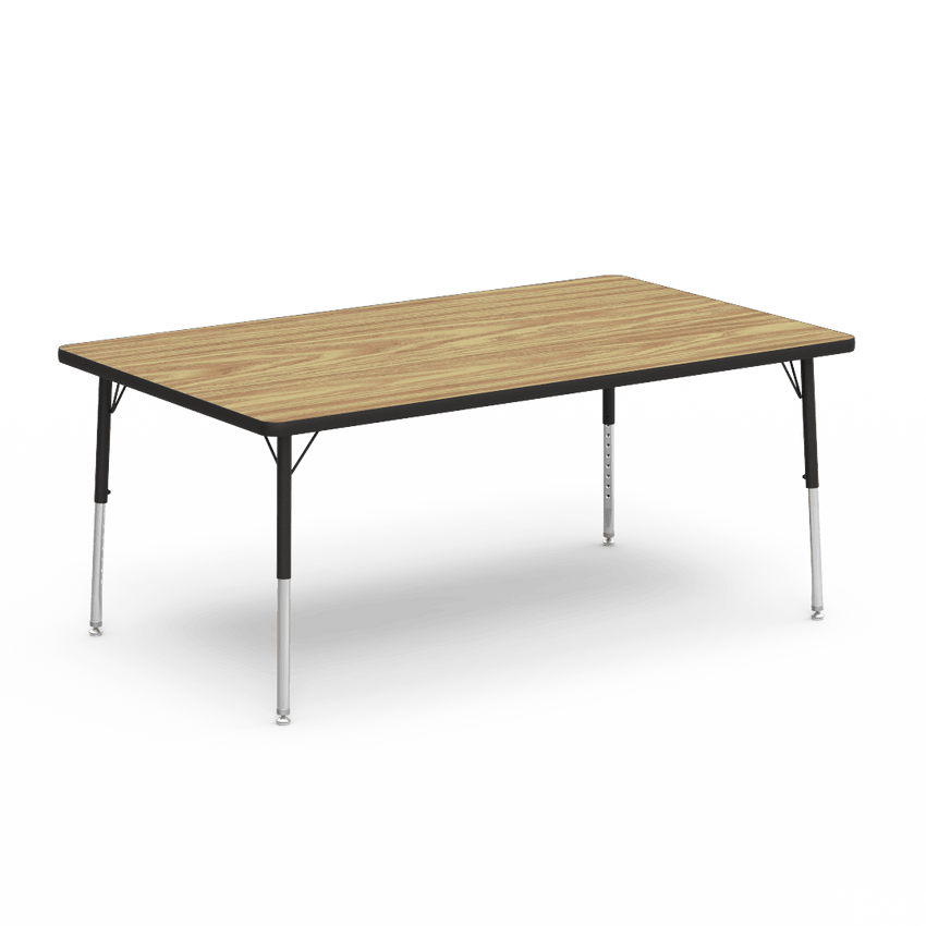 Virco 483660LO - 4000 Series Rectangular Activity Table with Heavy Duty Laminate Top - Preschool Height Adjustable Legs (36"W x 60"L x 17"-25"H) - SchoolOutlet