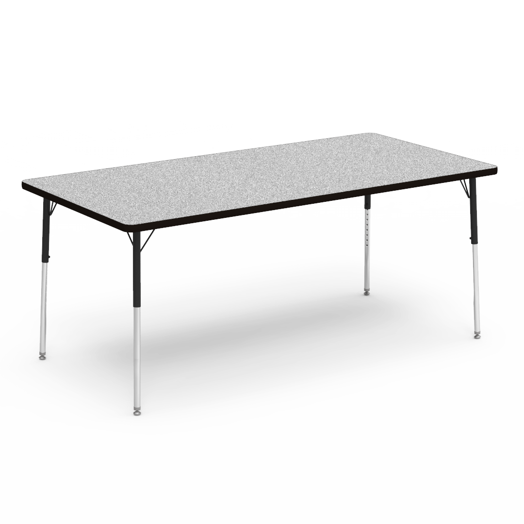 Virco 483672 - Virco 4000 Series Rectangular Activity Table with Heavy Duty Laminate Top 36"W x 72"L and Adjustable Height Legs 22"-30"H - SchoolOutlet