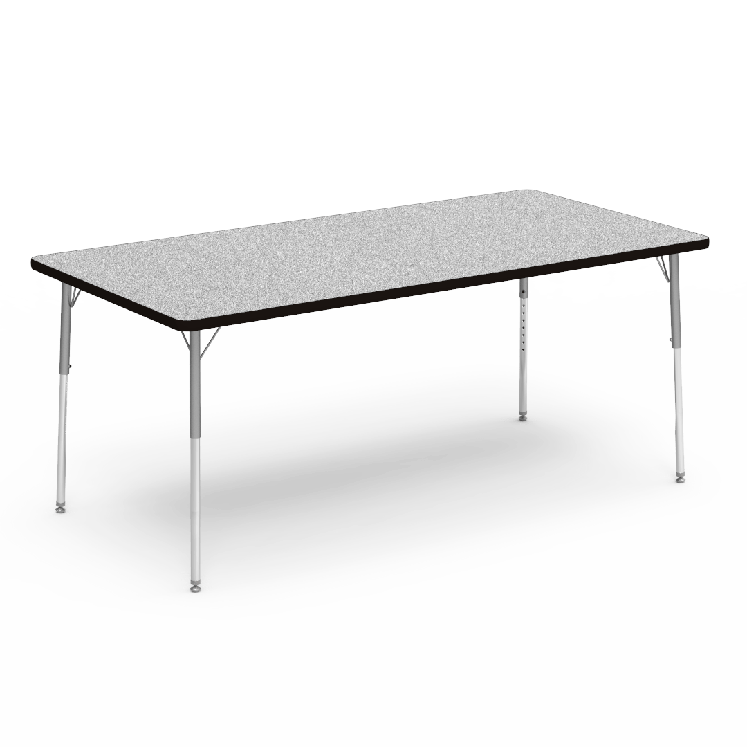 Virco 483672 - Virco 4000 Series Rectangular Activity Table with Heavy Duty Laminate Top 36"W x 72"L and Adjustable Height Legs 22"-30"H - SchoolOutlet