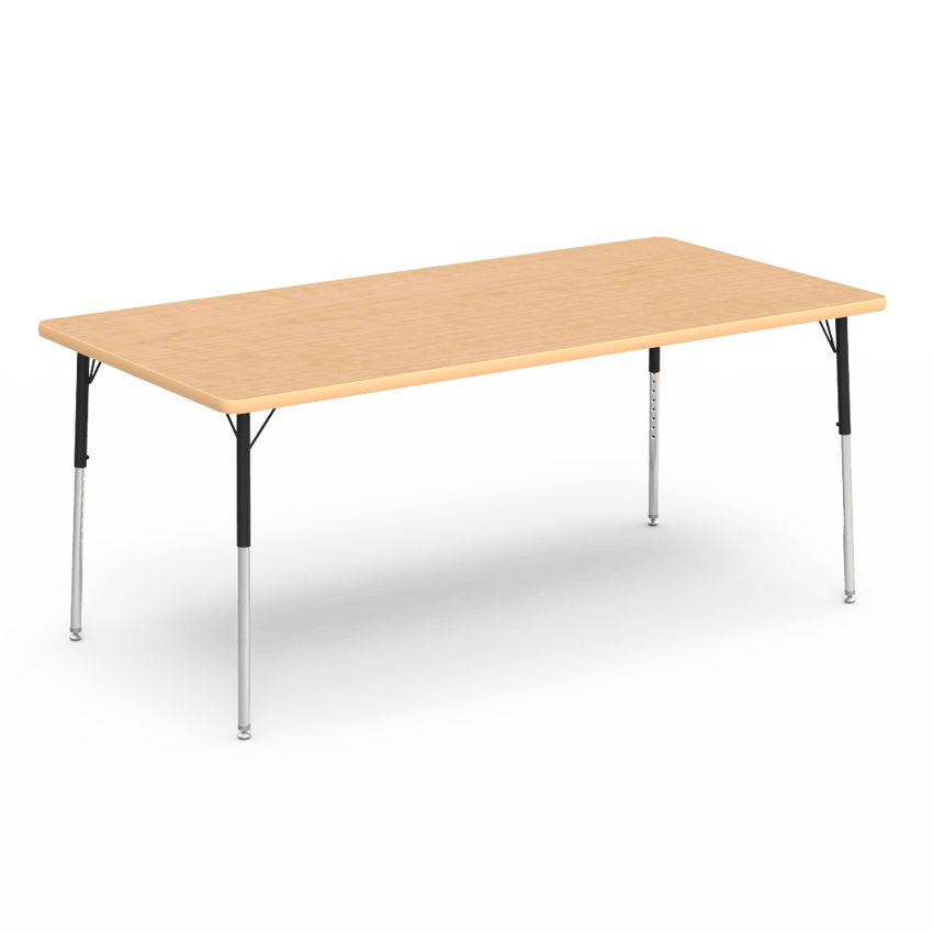 Virco 483672 - Virco 4000 Series Rectangular Activity Table with Heavy Duty Laminate Top 36"W x 72"L and Adjustable Height Legs 22"-30"H - SchoolOutlet
