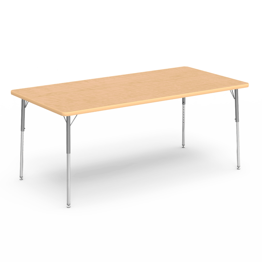 Virco 483672 - Virco 4000 Series Rectangular Activity Table with Heavy Duty Laminate Top 36"W x 72"L and Adjustable Height Legs 22"-30"H - SchoolOutlet