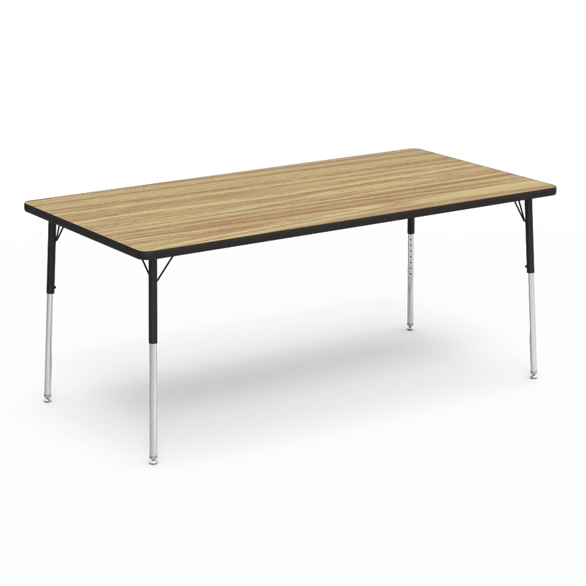 Virco 483672 - Virco 4000 Series Rectangular Activity Table with Heavy Duty Laminate Top 36"W x 72"L and Adjustable Height Legs 22"-30"H - SchoolOutlet