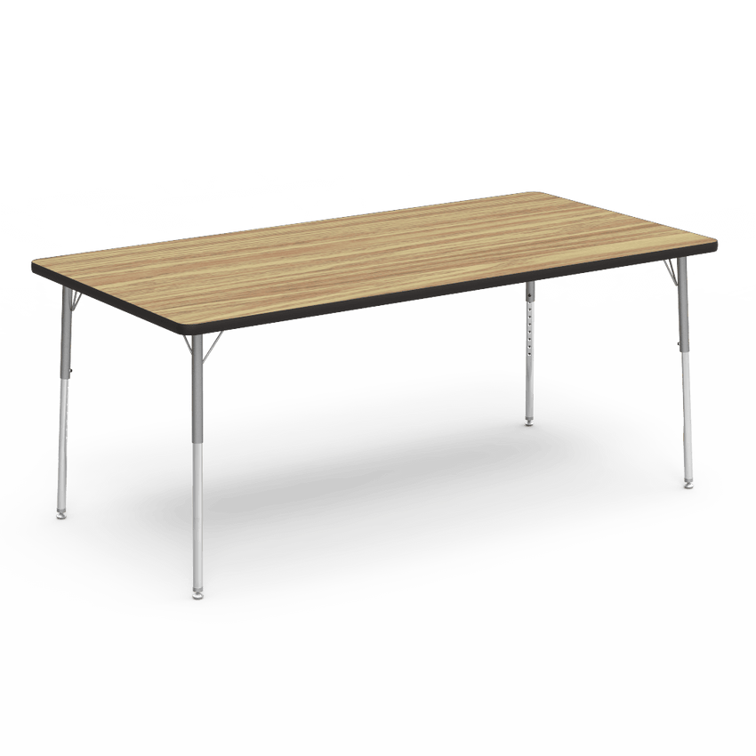 Virco 483672 - Virco 4000 Series Rectangular Activity Table with Heavy Duty Laminate Top 36"W x 72"L and Adjustable Height Legs 22"-30"H - SchoolOutlet