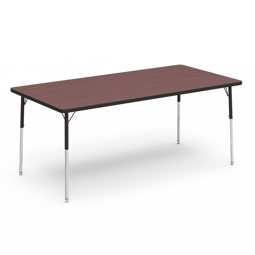 Virco 483672 - Virco 4000 Series Rectangular Activity Table with Heavy Duty Laminate Top 36"W x 72"L and Adjustable Height Legs 22"-30"H - SchoolOutlet