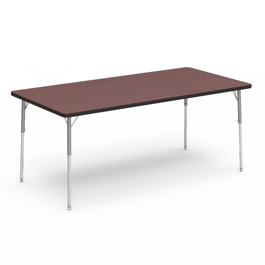 Virco 483672 - Virco 4000 Series Rectangular Activity Table with Heavy Duty Laminate Top 36"W x 72"L and Adjustable Height Legs 22"-30"H - SchoolOutlet