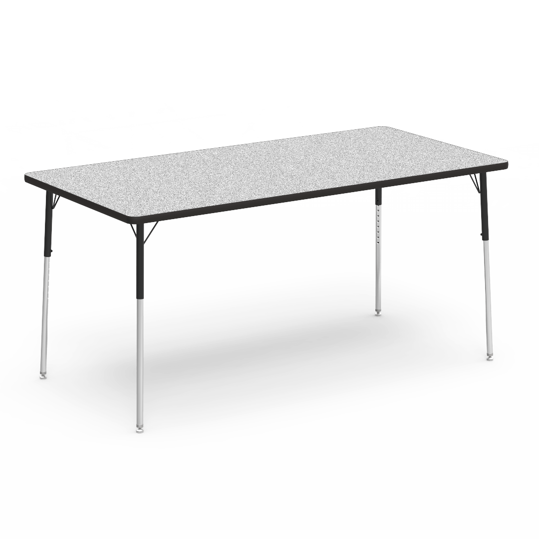 Virco 483672W- Rectangular 36" x 72" Activity Table, 1 1/8 inch Thick Laminate Top, Adjustable WheelChair Height Legs (Virco 483672W) - SchoolOutlet