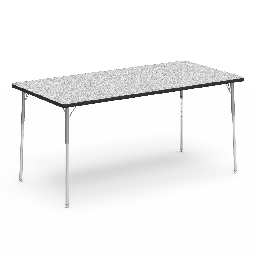 Virco 483672W- Rectangular 36" x 72" Activity Table, 1 1/8 inch Thick Laminate Top, Adjustable WheelChair Height Legs (Virco 483672W) - SchoolOutlet