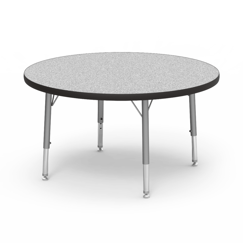 Round Activity Table with Heavy Duty Laminate Top - Preschool Height Adjustable Legs (36" Diameter x 17-25"H) - SchoolOutlet