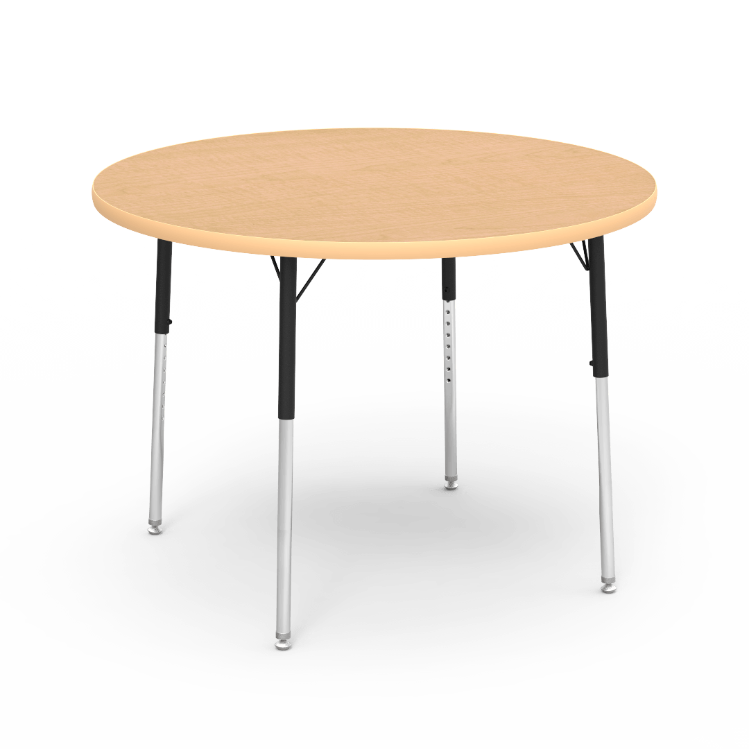 Round Activity Table with Heavy Duty Laminate Top (42" Diameter x 22-30"H) - SchoolOutlet