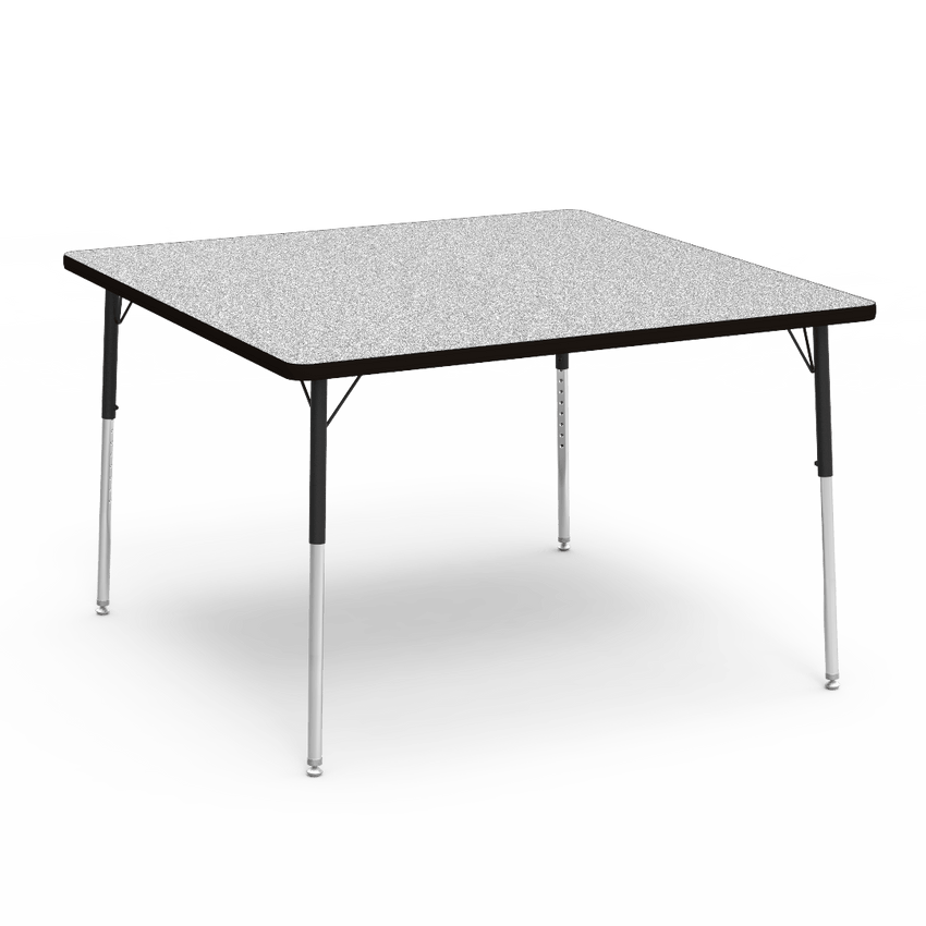Virco 484848 - Virco 4000 Series Square Activity Table with Heavy Duty Laminate Top (48"W x 48"L x 22"-30"H) - SchoolOutlet