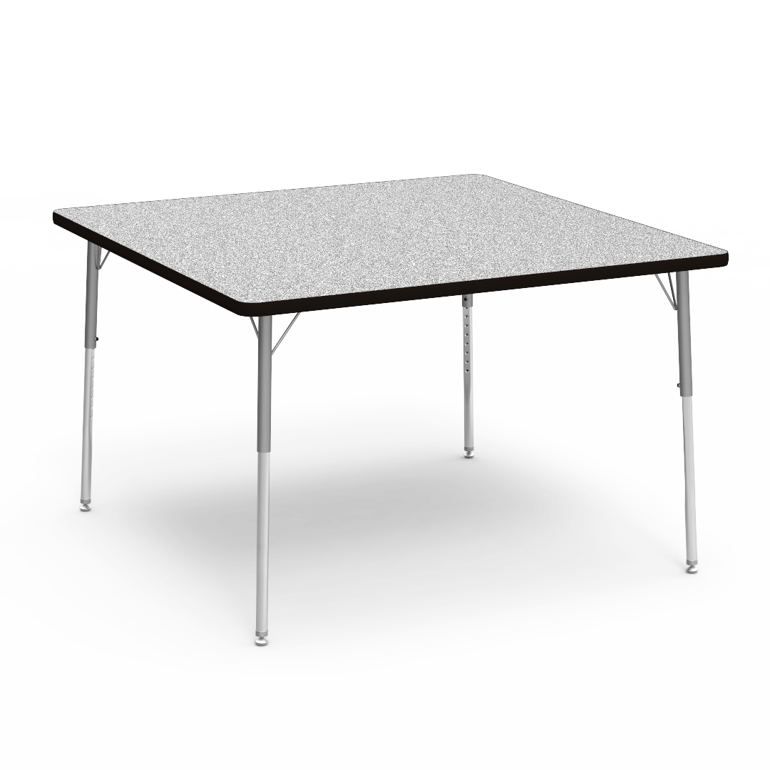 Virco 484848 - Virco 4000 Series Square Activity Table with Heavy Duty Laminate Top (48"W x 48"L x 22"-30"H) - SchoolOutlet