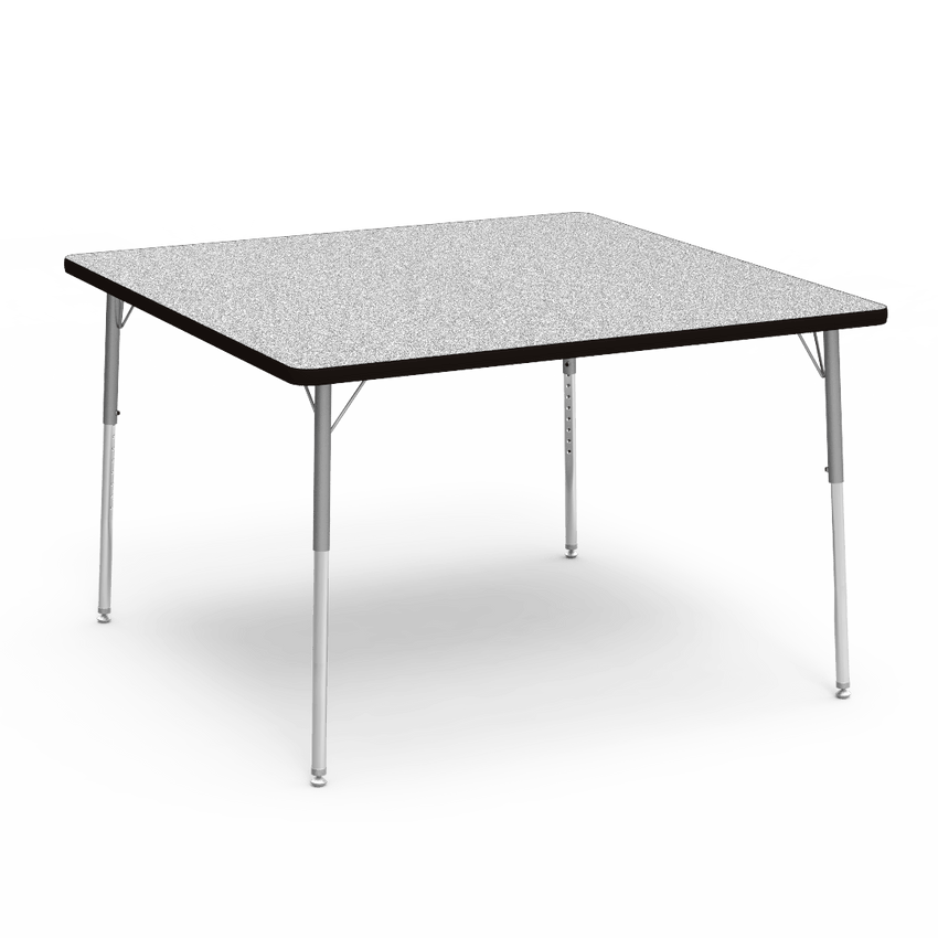 Virco 484848 - Virco 4000 Series Square Activity Table with Heavy Duty Laminate Top (48"W x 48"L x 22"-30"H) - SchoolOutlet