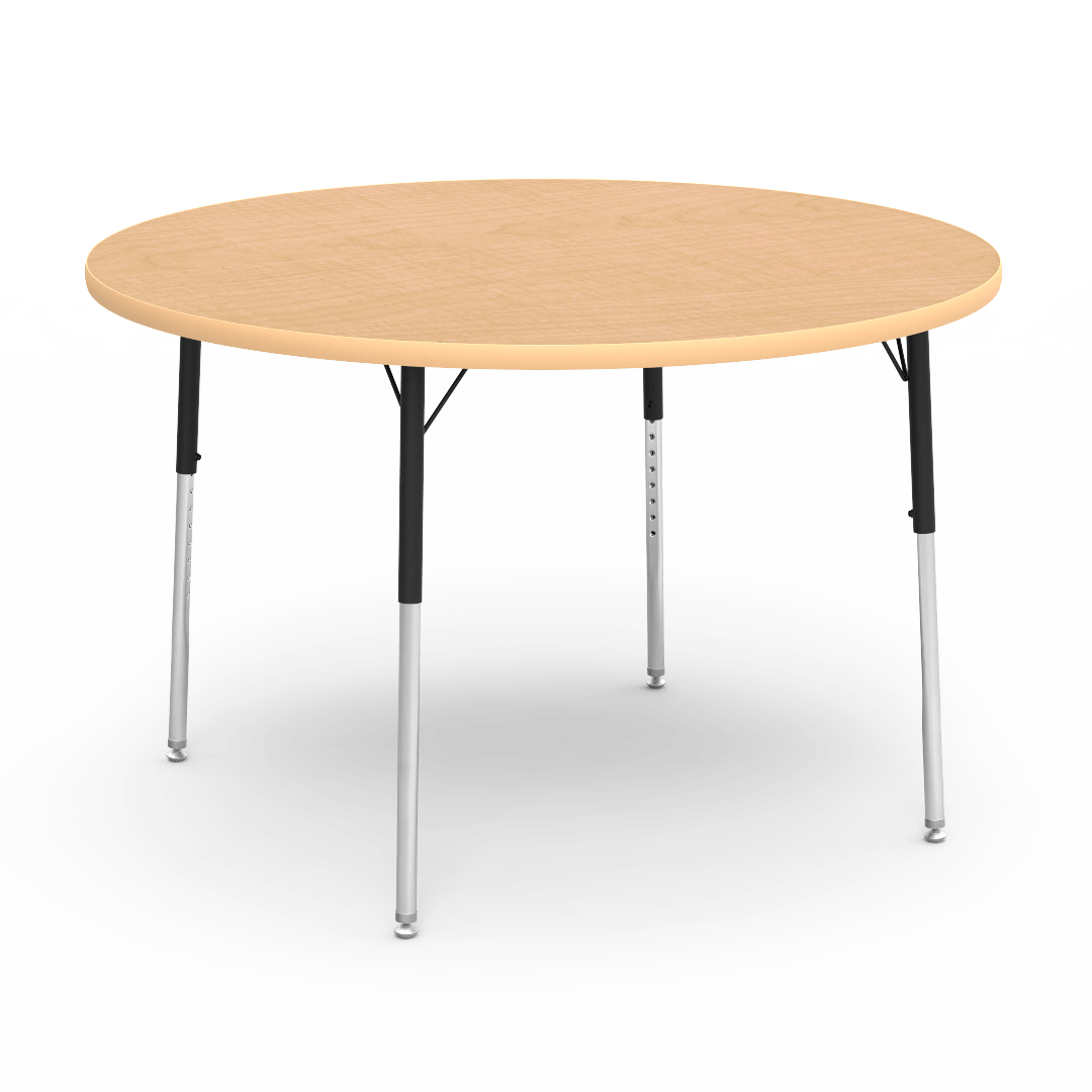 Virco 4848R - 4000 Series Round Activity Table with Heavy Duty Laminate Top (48" Diameter x 22-30"H) - SchoolOutlet