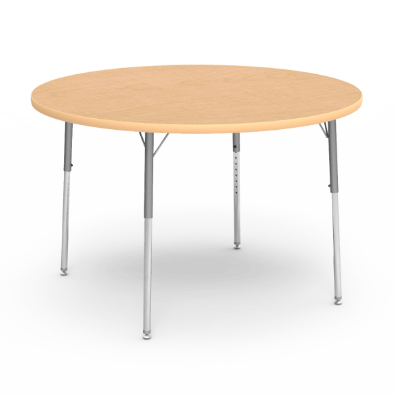 Virco 4848R - 4000 Series Round Activity Table with Heavy Duty Laminate Top (48" Diameter x 22-30"H) - SchoolOutlet