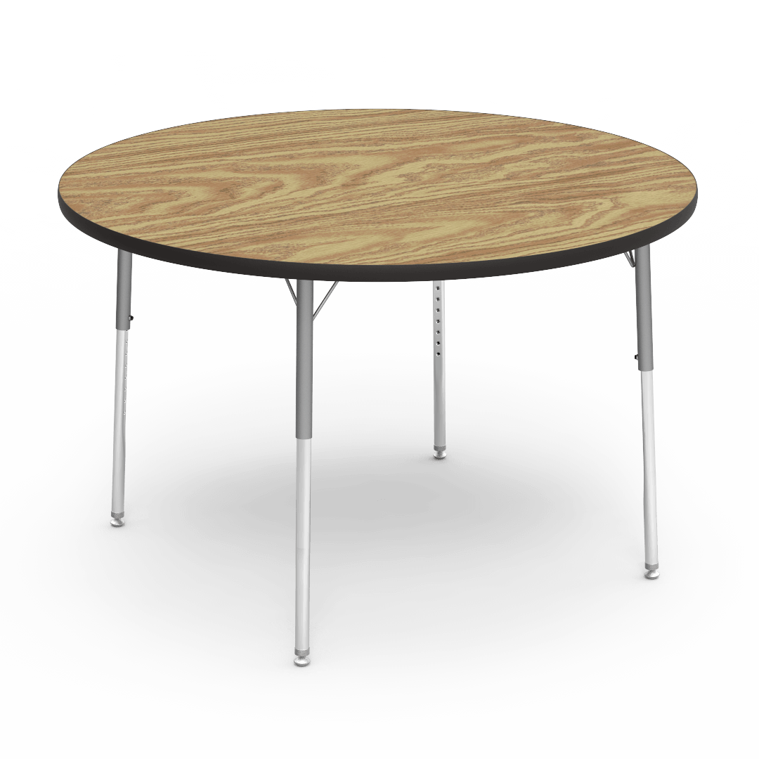 Virco 4848R - 4000 Series Round Activity Table with Heavy Duty Laminate Top (48" Diameter x 22-30"H) - SchoolOutlet