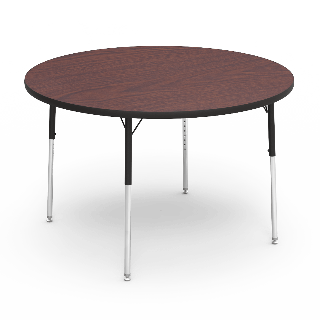 Virco 4848R - 4000 Series Round Activity Table with Heavy Duty Laminate Top (48" Diameter x 22-30"H) - SchoolOutlet