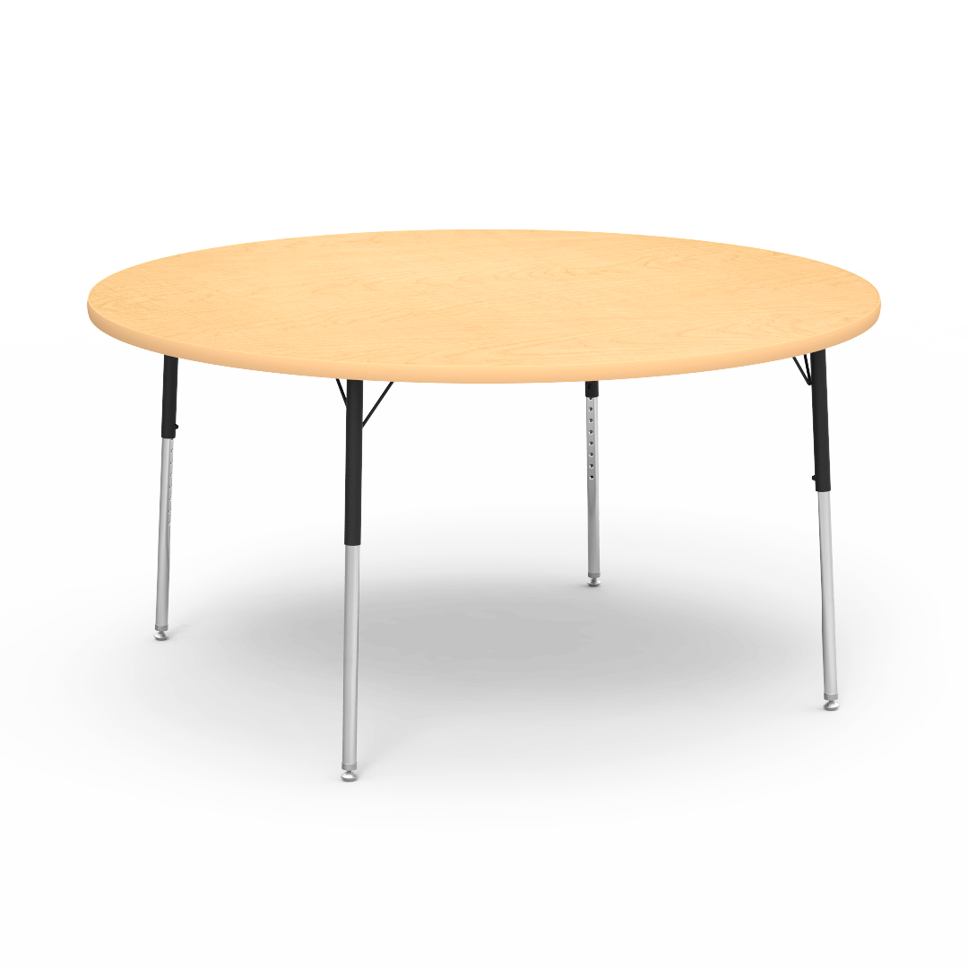 Virco 4860R - 4000 Series Round Activity Table with Heavy Duty Laminate Top (60" Diameter x 22-30"H) - SchoolOutlet