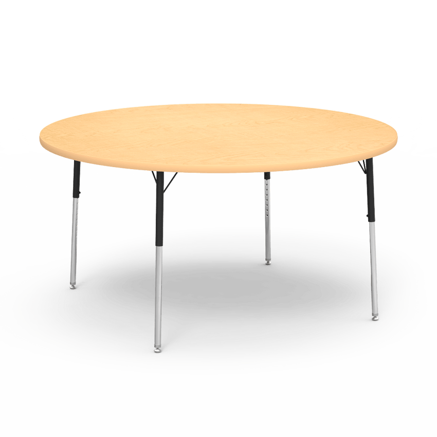 Virco 4860R - 4000 Series Round Activity Table with Heavy Duty Laminate Top (60" Diameter x 22-30"H) - SchoolOutlet
