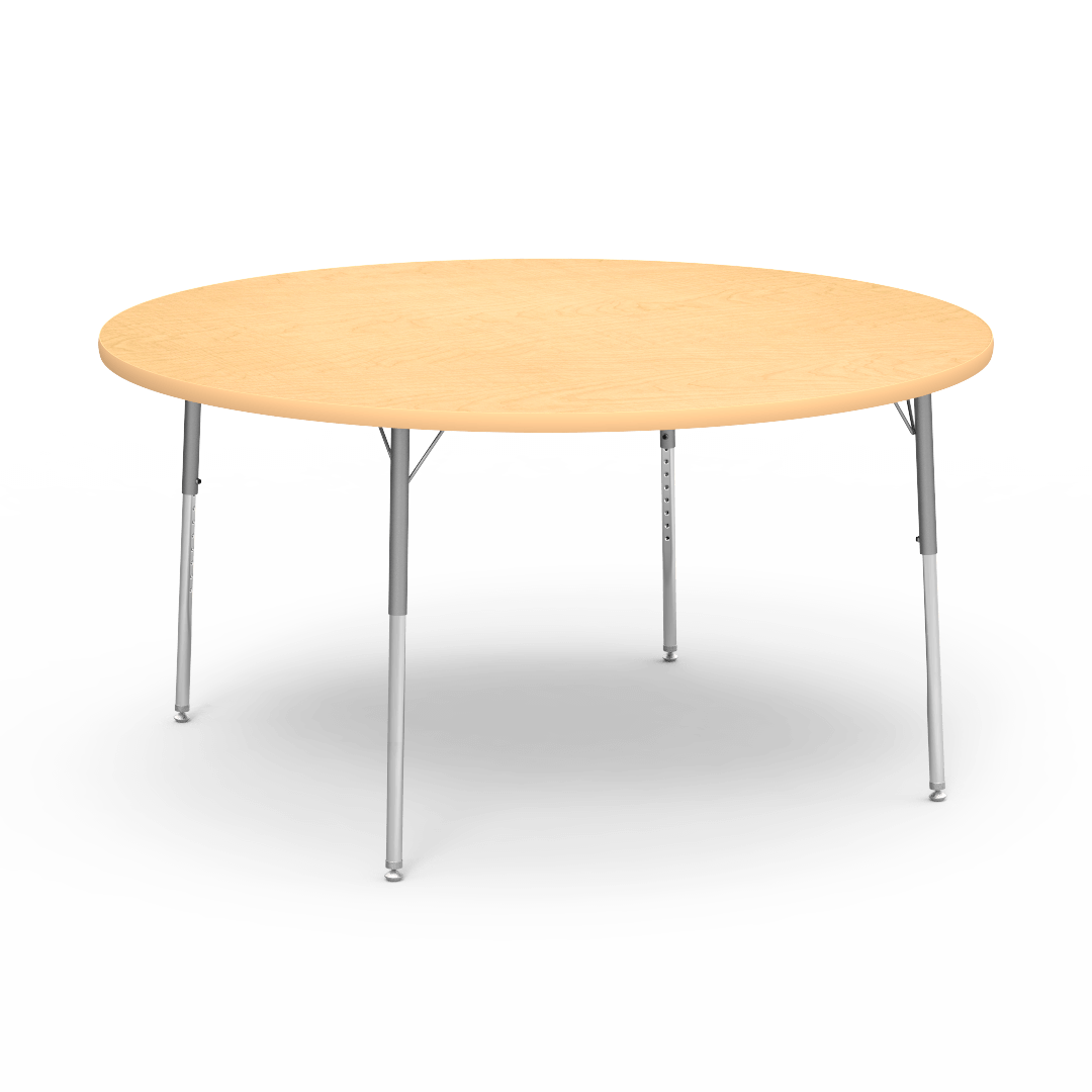 Virco 4860R - 4000 Series Round Activity Table with Heavy Duty Laminate Top (60" Diameter x 22-30"H) - SchoolOutlet