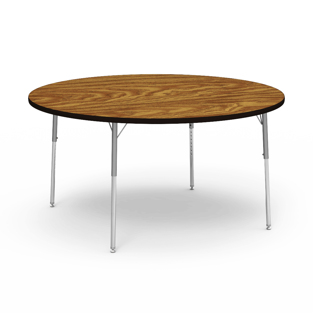 Virco 4860R - 4000 Series Round Activity Table with Heavy Duty Laminate Top (60" Diameter x 22-30"H) - SchoolOutlet