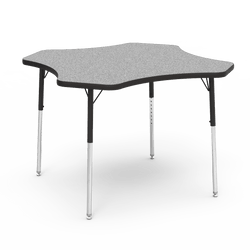 Virco 48CLO48 - Virco 4000 Series Clover Activity Table with Heavy Duty Laminate Top 48" Diameter and Adjustable Height Legs 22"-30"H