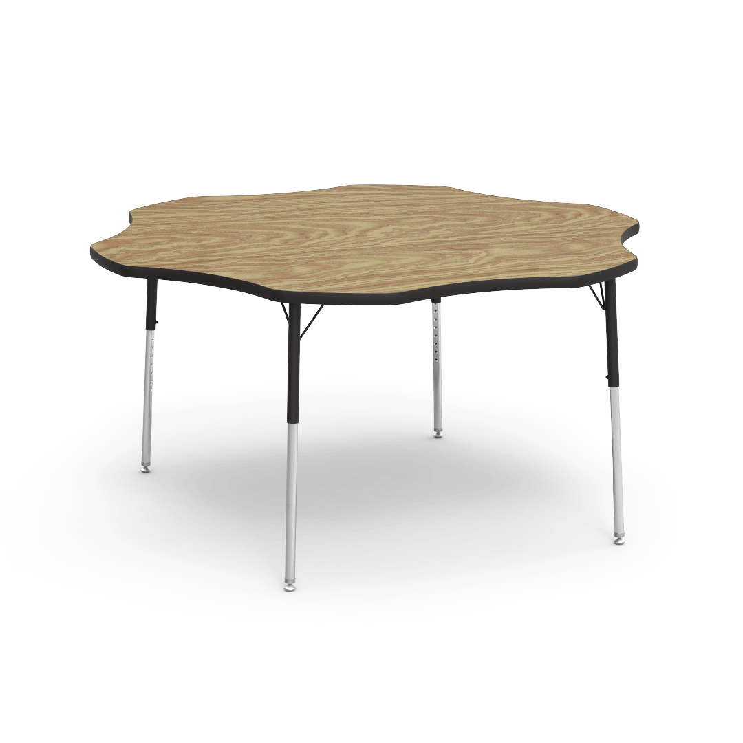 Flower Activity Table with Heavy Duty Laminate Top (60" Diameter x 22-30"H) - SchoolOutlet