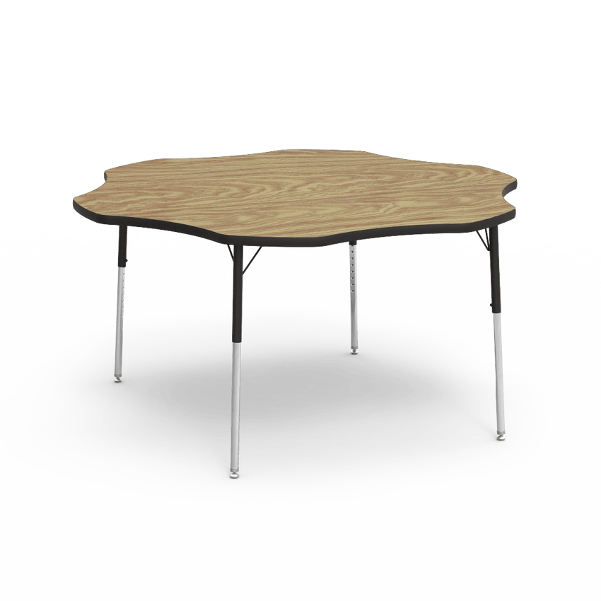 Flower Activity Table with Heavy Duty Laminate Top (60" Diameter x 22-30"H) - SchoolOutlet