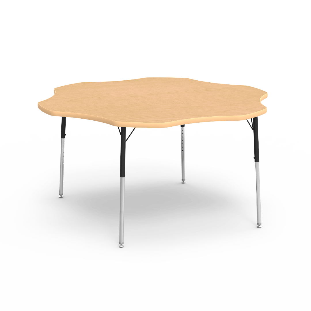 Flower Activity Table with Heavy Duty Laminate Top (60" Diameter x 22-30"H) - SchoolOutlet