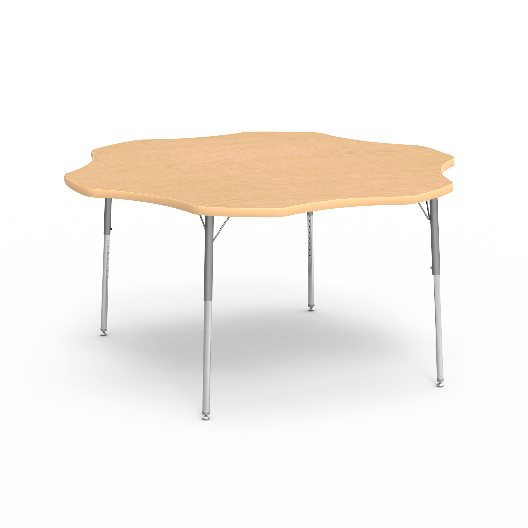 Flower Activity Table with Heavy Duty Laminate Top (60" Diameter x 22-30"H) - SchoolOutlet