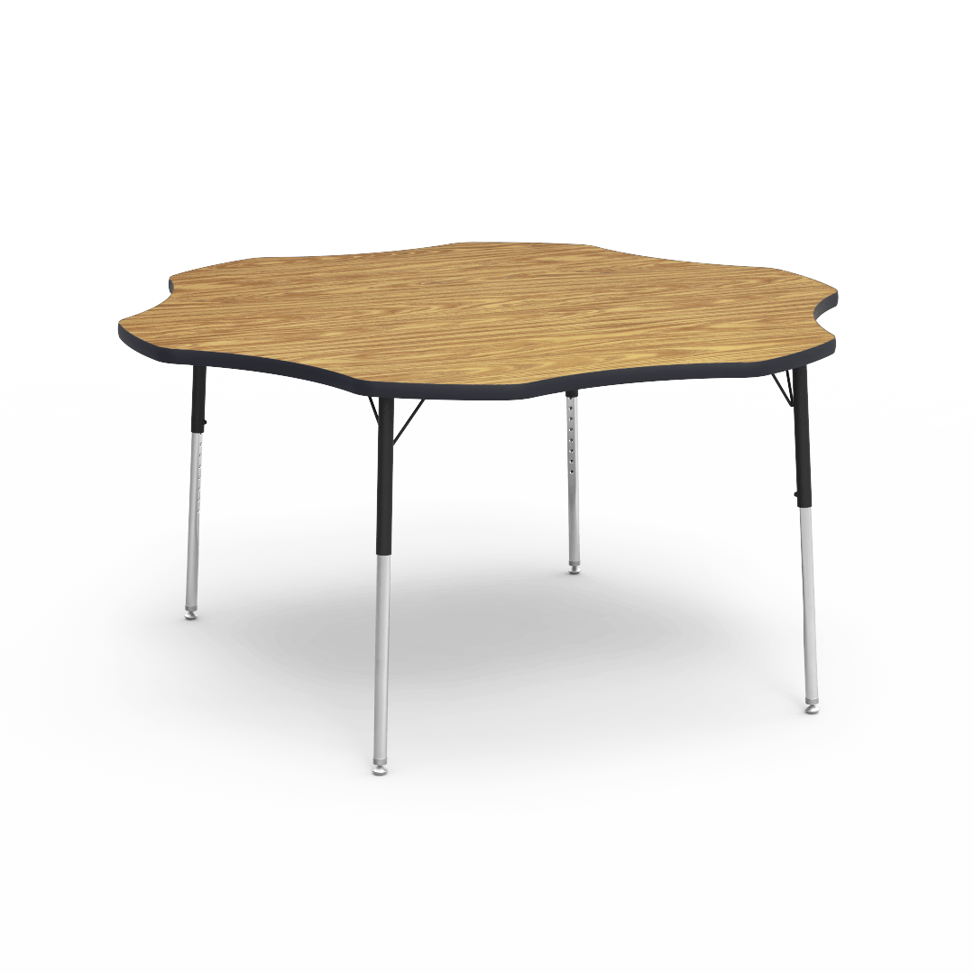 Flower Activity Table with Heavy Duty Laminate Top (60" Diameter x 22-30"H) - SchoolOutlet