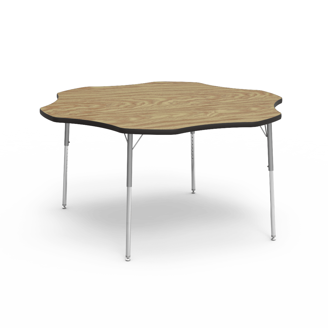 Flower Activity Table with Heavy Duty Laminate Top (60" Diameter x 22-30"H) - SchoolOutlet