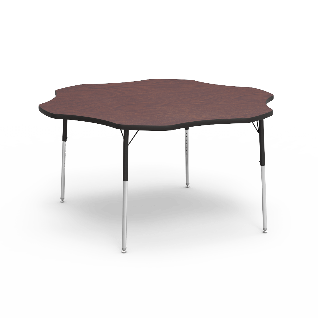 Flower Activity Table with Heavy Duty Laminate Top (60" Diameter x 22-30"H) - SchoolOutlet